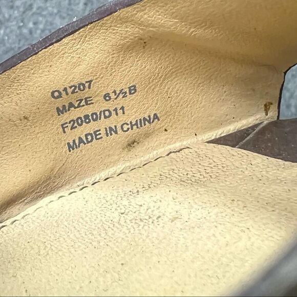 Coach Maze Embossed Croc Peep Toe Platform Heels - Picture 13 of 13